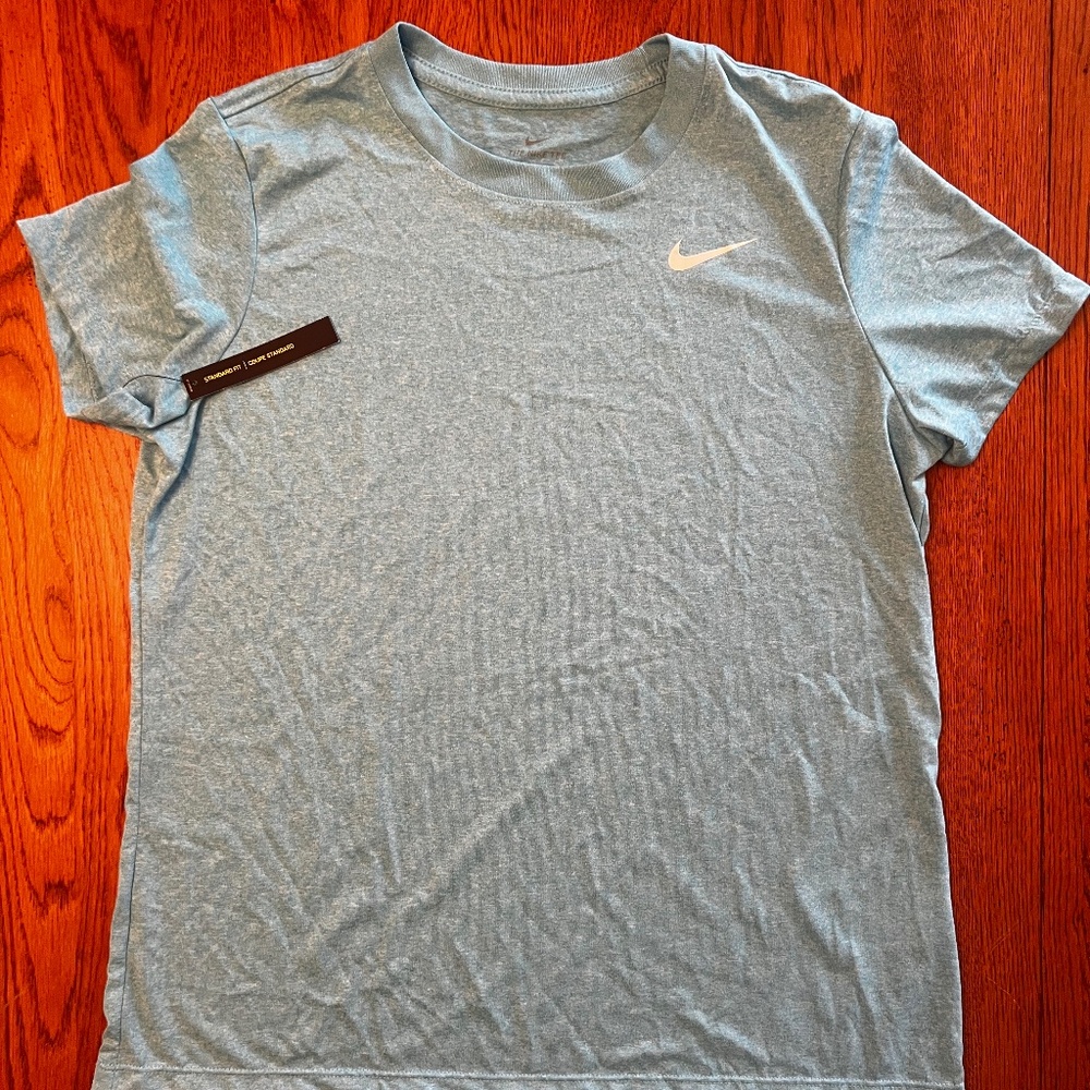 Nike Tee - Dri-Fit - Standard Fit - Big Kids' Tee - Size L - Lt. Blue - w/ tag